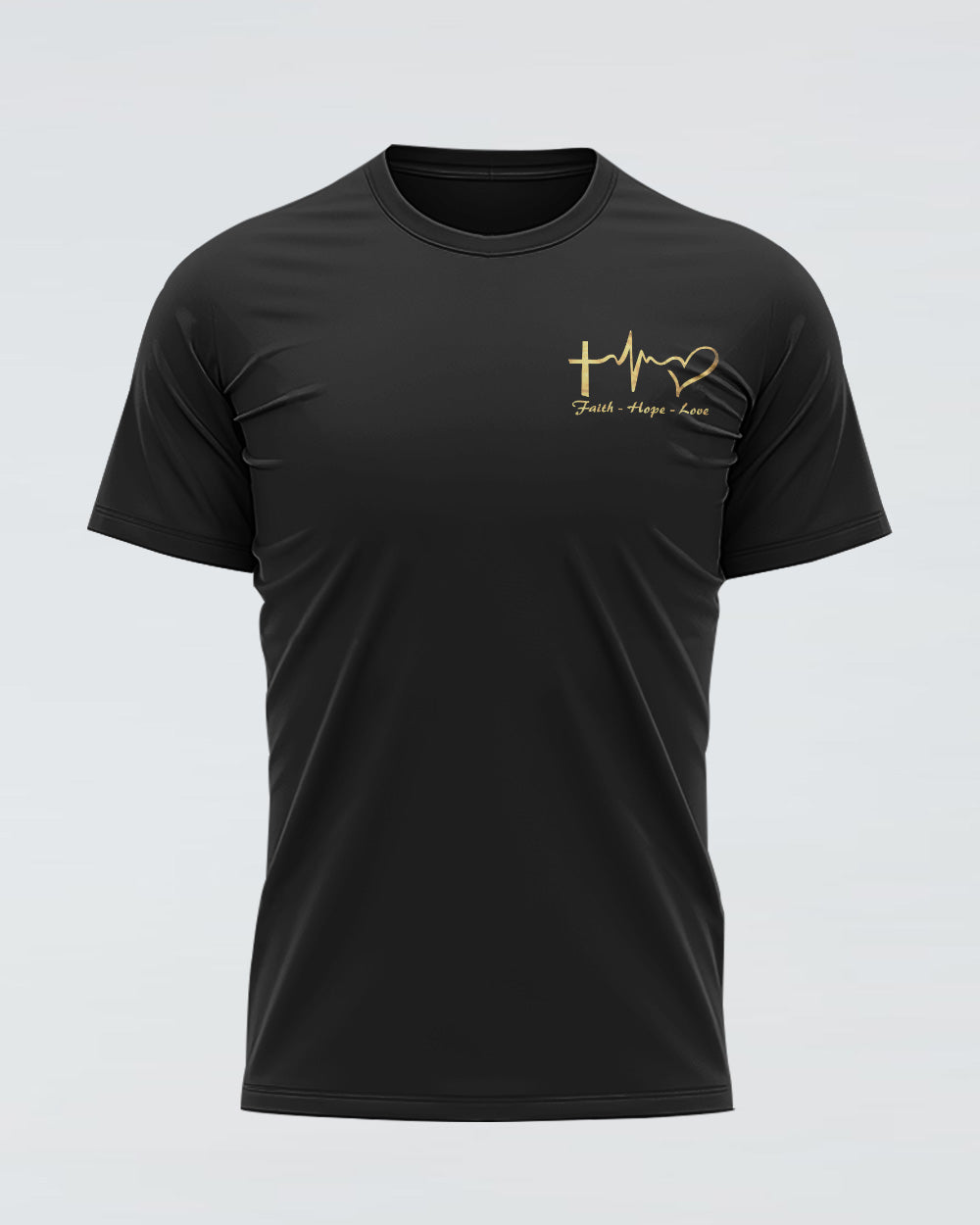 Faith Hope Love Lion Brush Art Men's Christian Tshirt