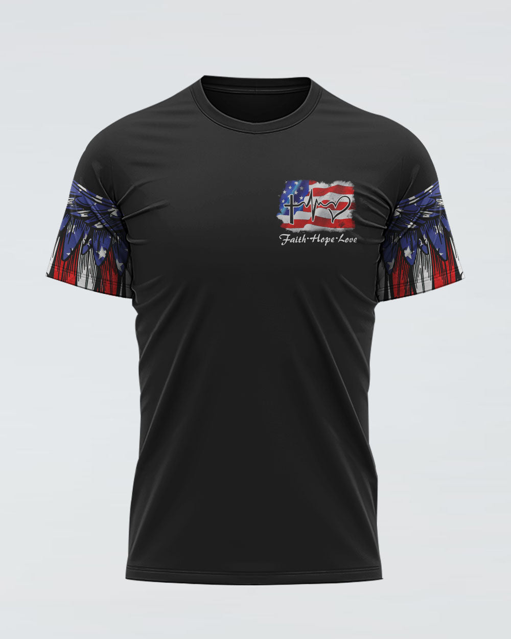 Faith American Flag Wings Women's Christian Tshirt